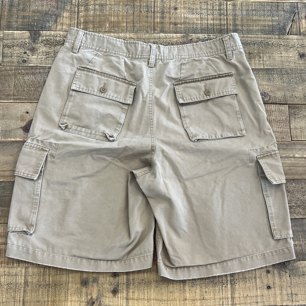 Vintage GAP Standard Cargo Shorts Mens Size 34 Khaki Pockets Y2K - Picture 10 of 16